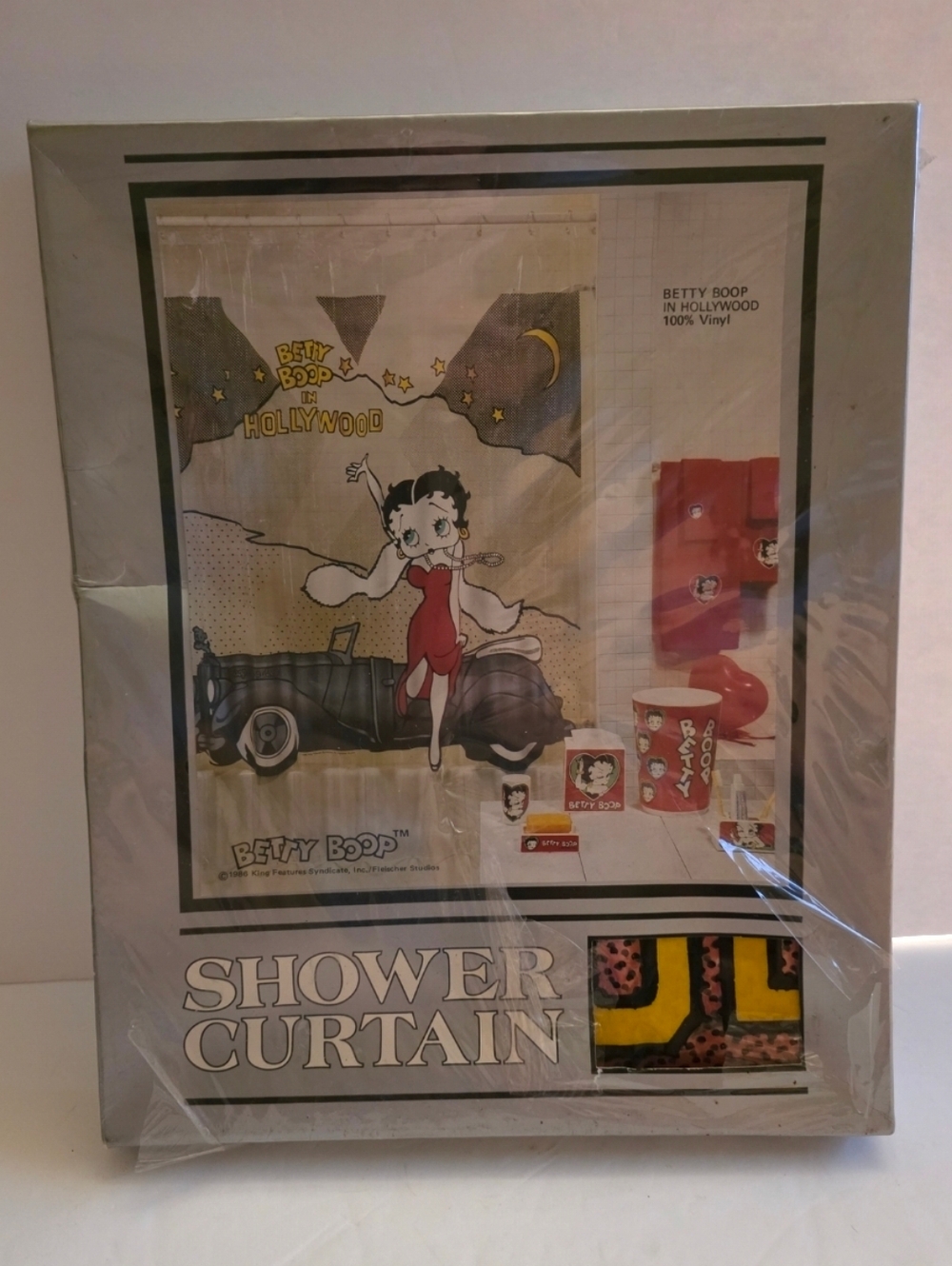 Vintage Betty Boop Shower Curtain Betty In Hollywood 1986 Sealed NOS